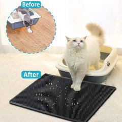 Cat Litter Mat With Gift Double Layer