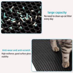 Cat Litter Mat With Gift Double Layer