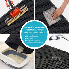 Cat Litter Mat With Gift Double Layer