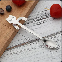 STAINLESS STEEL CAT TEASPOONS